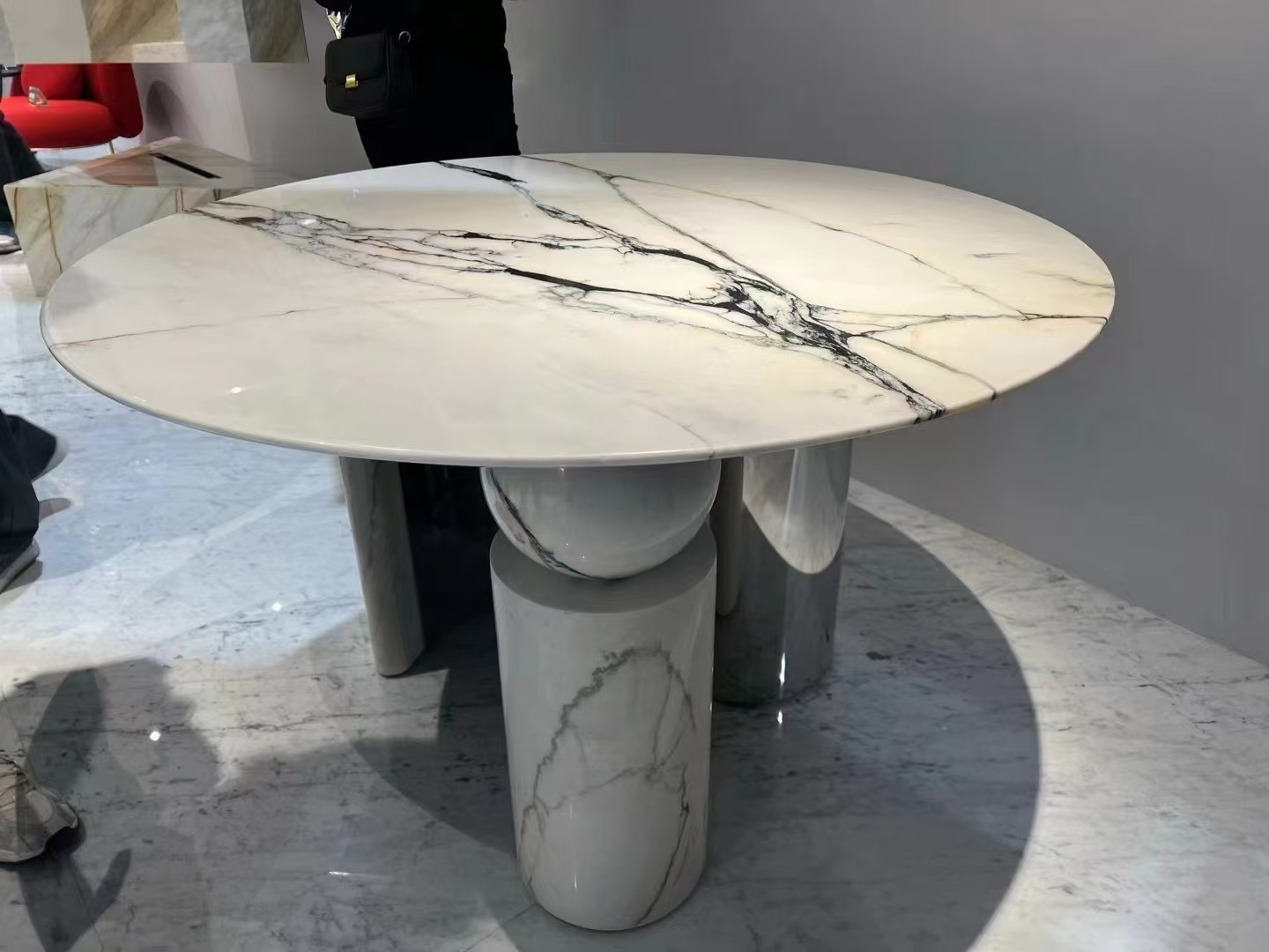 Chinese calatta white original white marble table tops