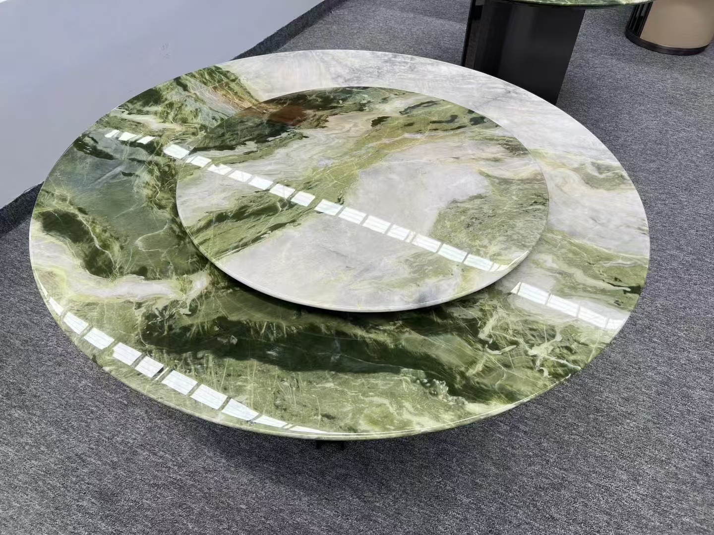 Chinese green jade marble tables