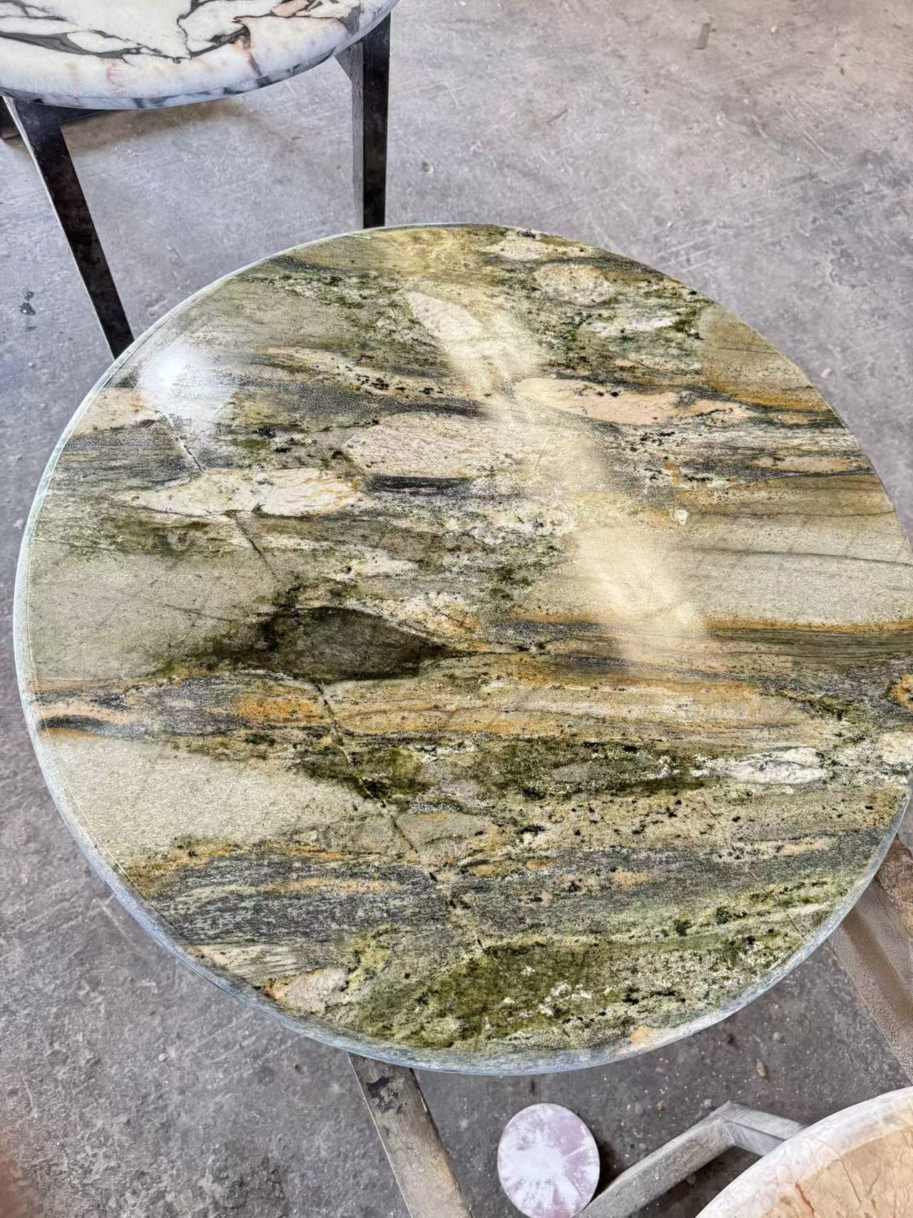 verde bardini marble coffe table full bullnose honed finish with glazed