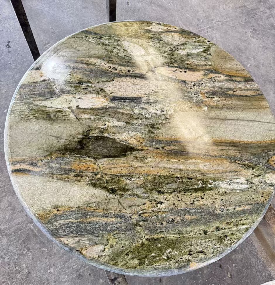 verde bardini marble coffe table full bullnose honed finish with glazed