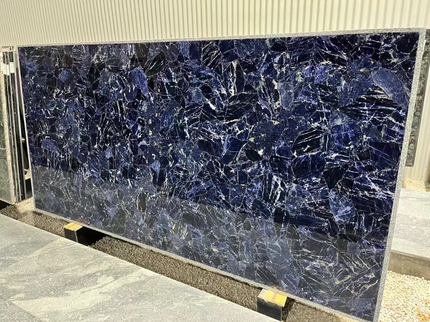 Sodalite Blue Jasper semi-precious stone slabs 